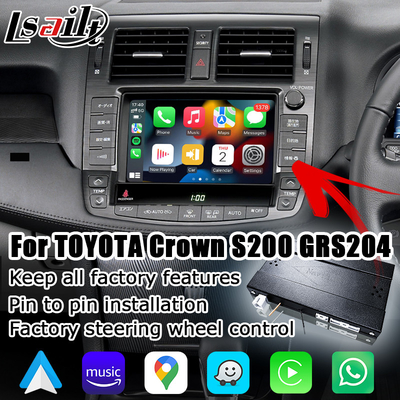 Toyota Crown S200 GRS204 URS206 UZS207 Vận động viên Majesta 2008-2012 Carplay không dây android tự động Nâng cấp phong cách OEM