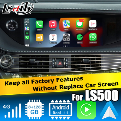 Lexus LS500 LS500h nâng cấp giao diện video carplay Android 11 8+128GB giữ tất cả các tính năng của nhà máy