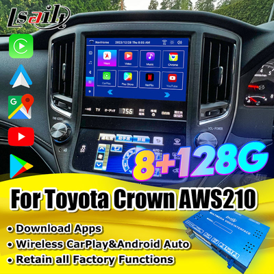 Lsailt Android CarPlay Interface cho Toyota Crown AWS210 GRS210 Athlete Majesta 2013-2017, Hộp điều hướng xe hơi