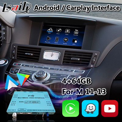 Giao diện đa phương tiện Android Lsailt Carplay cho Infiniti M37S M37 với NetFlix Yandex