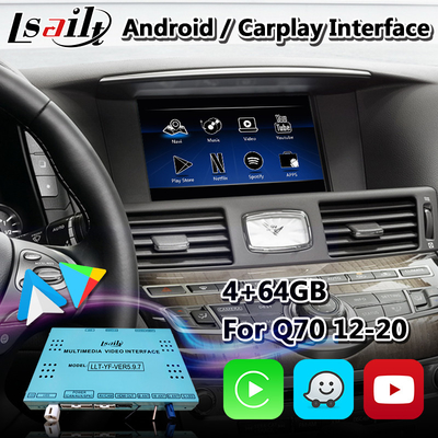 Hộp giao diện Lsailt Car Navigaiton cho Infiniti Q70 với Android Auto Carplay không dây