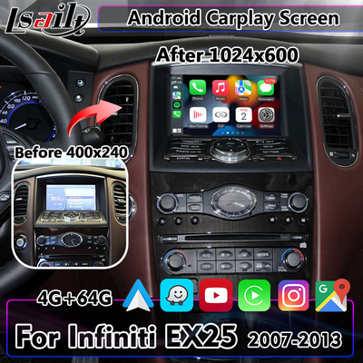 Màn hình Android Lsailt Màn hình đa phương tiện cho 2007-2013 Infiniti EX25 EX35 EX37 EX30D