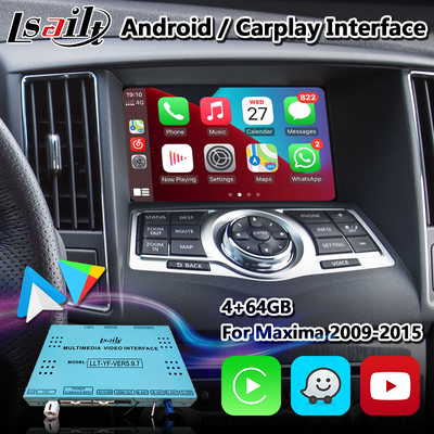 Giao diện Lsailt Android Carplay cho Nissan Maxima A35 2009-2015 Với Định vị GPS Không dây Android Auto Waze Youtube