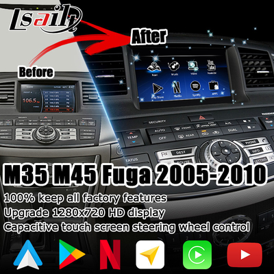 Infiniti M35 M45 Nissan Fuga HD nâng cấp màn hình cảm ứng đa ngón tay carplay giao diện video tự động android