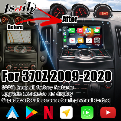 Màn hình HD không phá hủy Nissan 370z Youtube không dây carplay android tự động nâng cấp