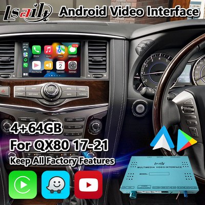 Giao diện video đa phương tiện định vị GPS trên ô tô Lsailt Android cho Infiniti QX80 2017-2021