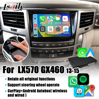 Giao diện Lexus CarPlay cho LX570 2013-2015 GX460 với Wireless Android Auto, Google Map