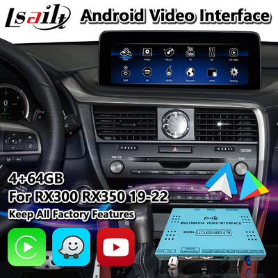 Giao diện video Lsailt Android Carplay cho Lexus RX 300 350 350L 450h 450hL F Sport 2019-2022