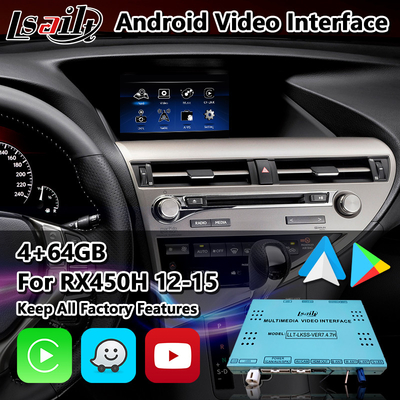Giao diện video đa phương tiện Android Lsailt cho Lexus RX 450H 350 270 F Sport AL10 2012-2015