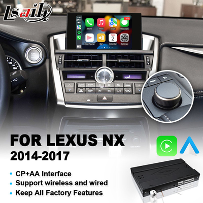 Giao diện Android Auto Carplay cho Lexus NX300h NX200t NX 300h 200t F Sport Knob Control 2014-2017