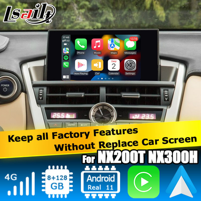 Lexus NX300h NX200 NX200t giao diện video Android 11 với carplay không dây Android auto