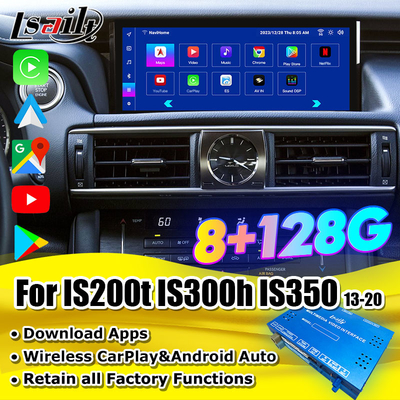 Lsailt 8+128G Qualcomm Giao diện Android cho Lexus IS300H IS200t 2013-2021 Với YouTube, NetFlix, Google Play