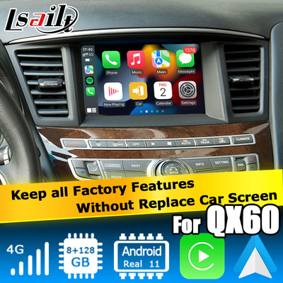 Infiniti QX60 GPS Android Auto Carplay Hệ thống điều hướng Multimedia Giao diện Android 11 8+128GB