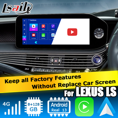 Lexus LS500h LS500 LS350 2022 giao diện video Android 13 8 + 128GB dựa trên Qualcomm