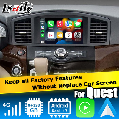 Android 13 Hệ thống giao diện chơi xe không dây cho Nissan Quest RE52 Elgrand E52 2011-2020