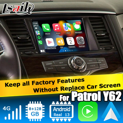 Nissan Patrol Armada Y62 Android 13 Qualcomm 8+128GB Carplay Android hộp giao diện video tự động