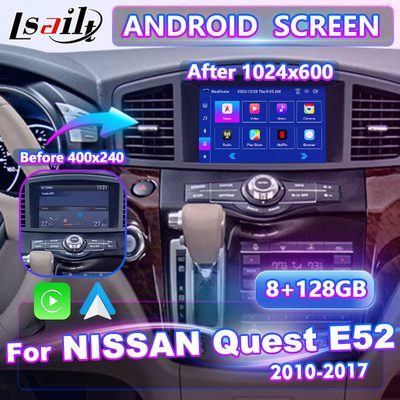 Màn hình giao diện Carplay đa phương tiện Android 8 inch cho Nissan Quest E52 2011-2017