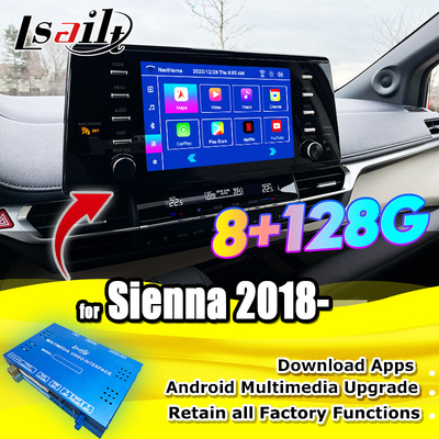 Tích hợp OEM và nâng cấp giao diện Android cho Toyota Sienna 2018-2021 Camry, RAV-4 Hỗ trợ đa phương tiện trong xe YouTube, NetFlix, Máy ảnh 360 độ