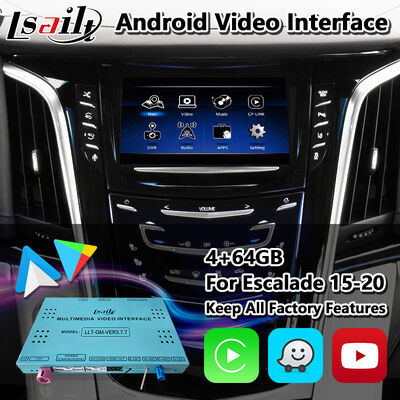 Giao diện video đa phương tiện điều hướng Android Lsait cho Hệ thống CUE Cadillac Escalade 2015-2020 với Carplay