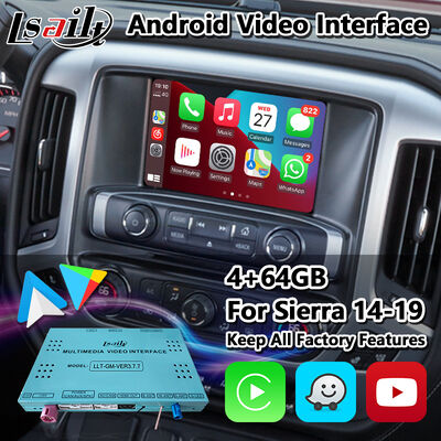 Giao diện đa phương tiện Android Lsailt cho hệ thống Intellilink GMC Sierra 1500 2500 3500 đời 2014-2019 có Carplay
