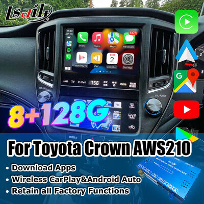 Giao diện Video Đa phương tiện Android 13 cho Crown S210 AWS210 GRS210 GWS214 GWS215 Majesta Athlete Royal Saloon Nâng cấp màn hình OEM với CarPlay không dây