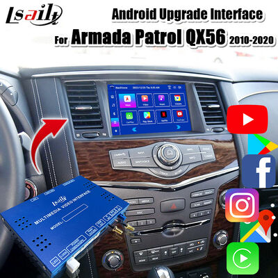 Module Đa phương tiện Android 13 cho Màn hình Nguyên bản Armada Patrol Y62 Quest Nâng cấp với CarPlay Không dây, YouTube, Bản đồ Google