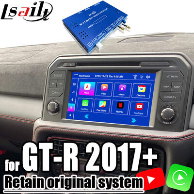 Giao diện đa phương tiện NISSAN Nâng cấp Android OEM cho GT-R 2017+Carplay không dây tích hợp, YouTube, NetFlix,Android Auto