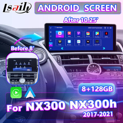Màn hình giao diện video đa phương tiện Android 10,25 inch cho 2017-2021 Lexus NX 300h NX200 NX300 NX300h