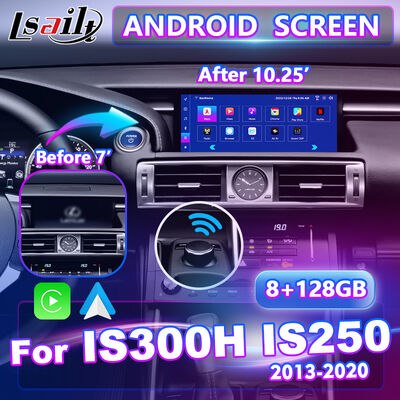 Màn hình đa phương tiện Android Carplay 10,25 inch Lsailt cho 2013-2020 Lexus IS Knob IS250 IS200t IS300 IS300h IS350