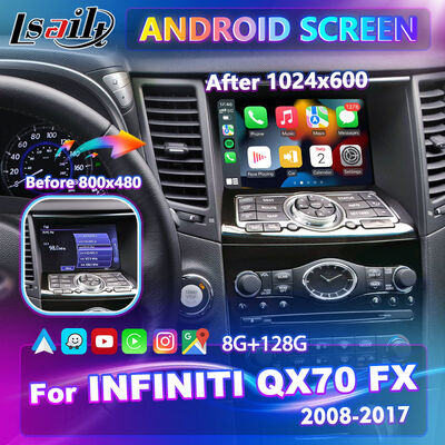 Lsailt Android Carplay màn hình đa phương tiện cho Infiniti FX35 FX37 FX50 FX30D FX QX70