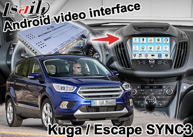 Giao diện video hộp điều hướng Android cho Kuga Escape SYNC 3 với tính năng tự động carplay androia không dây