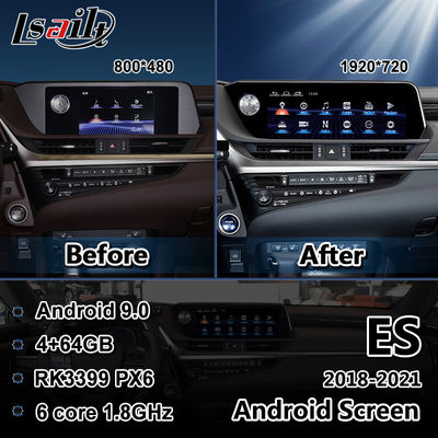 Lsailt 12,3 inch Màn hình Lexus Android Auto RK3399 Màn hình hiển thị Carplay trên Youtube cho ES250 ES300h ES350