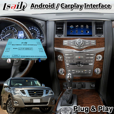 Giao diện video Android Lsailt 4 + 64GB Định vị GPS Carplay cho Nissan Patrol Y62 2012-2017