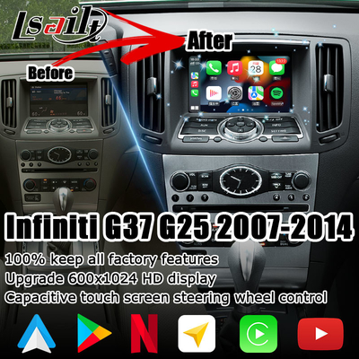 Định vị GPS Giao diện đa phương tiện NISSAN Android Carplay 1.8G cho Infiniti G37 G25