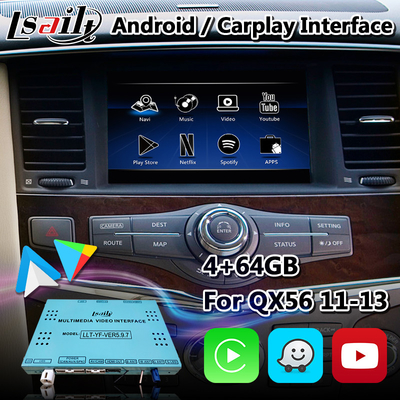 4GB RAM Giao diện video Android Điều hướng GPS cho Infiniti QX56 2010-2013