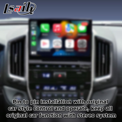 Hộp điều hướng xe Android 13 cho Toyota LC200 GXR Fujitsu đơn vị Carplay waze youtube xem phía sau vv