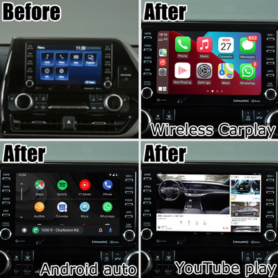 Car Video Interface không dây carplay Android auto Android 13 TOYOTA Highlander
