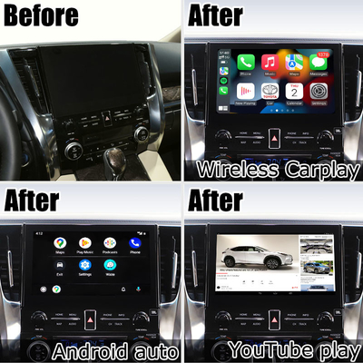 Giao diện đa phương tiện carplay không dây tự động Android cho Toyota Alphard Vellfire JBL