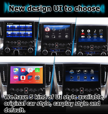Giao diện đa phương tiện carplay không dây tự động Android cho Toyota Alphard Vellfire JBL