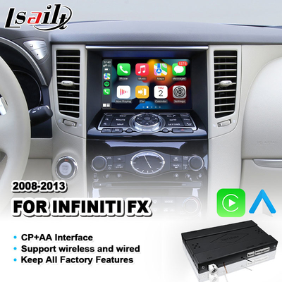 Giao diện Lsailt Wireless Android Auto Carplay cho Infiniti FX FX30dS FX35 FX37 FX50 2008-2013 Năm