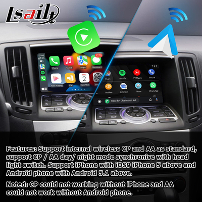 Mô-đun tự động android carplay không dây cho Infiniti G37 G25 Q40 Q60 370GT skyline 08IT