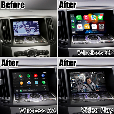 Mô-đun tự động android carplay không dây cho Infiniti G37 G25 Q40 Q60 370GT skyline 08IT