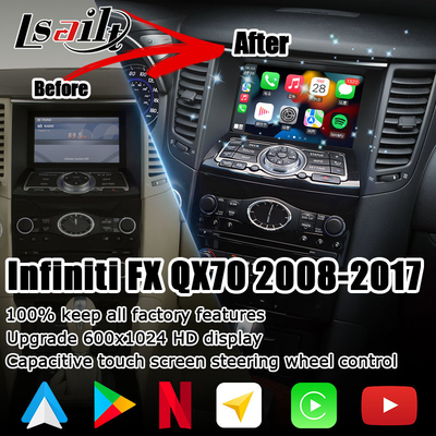 INFINITI QX70 FX35 FX37 HD nâng cấp màn hình carplay không dây android auto IT06