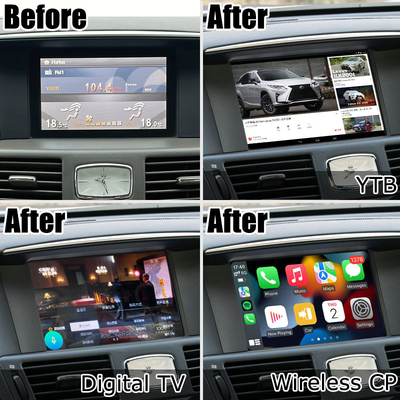 Infiniti Q70 M35 M35h M45 Nissan Fuga Android carplay nâng cấp cảm ứng đa ngón tay