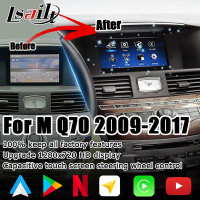 Infiniti Q70 M35 M35h M45 Nissan Fuga Android carplay nâng cấp cảm ứng đa ngón tay