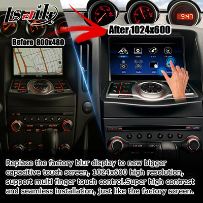 Màn hình HD không phá hủy Nissan 370z Youtube không dây carplay android tự động nâng cấp