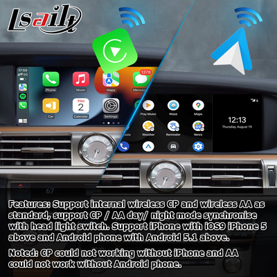Nâng cấp carplay không dây cho Lexus LS600h LS460 2012-2017 12 màn hình phản chiếu màn hình tự động android của Lsailt