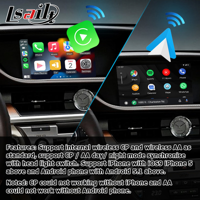 Lexus ES ES350 ES250 ES300h không dây carplay android hộp phản chiếu màn hình tự động mô-đun Lsailt