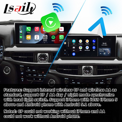 Lexus LX570 LX450d carplay không dây android giao diện đa phương tiện tự động phản chiếu màn hình Lsailt