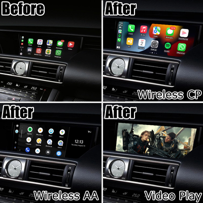 Phản chiếu màn hình hộp tự động android caprlay không dây Lexus IS350 IS200t IS300 IS300h